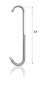 Pipeline sliding hook C-hook - 300 mm
