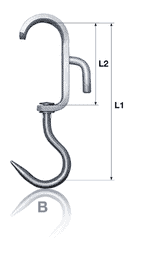 Pipeline sliding hook "Euro hook" - with...