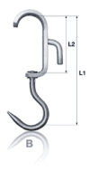 Pipeline sliding hook "Euro hook" - with secondary hook
