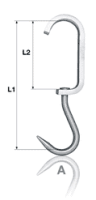 Pipeline sliding hook "Euro hook" - with secondary hook