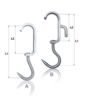 Pipeline sliding hook "Euro hook" - with secondary hook