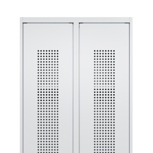Perforated sheet door