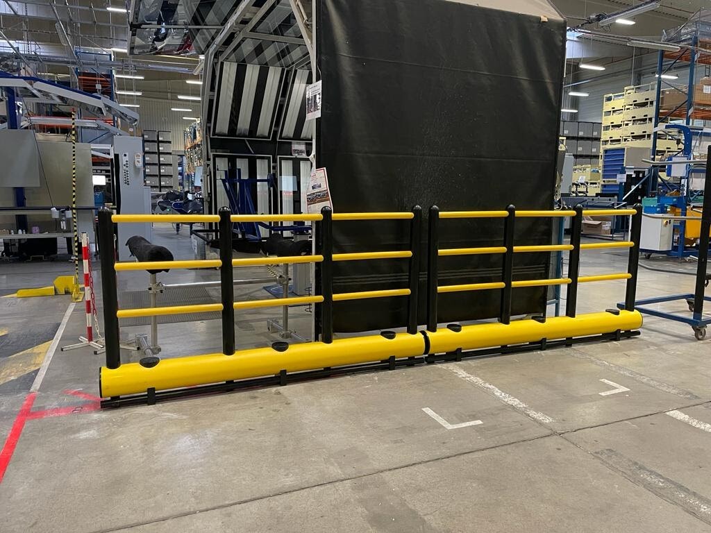 Crash protection barrier + railing-H Plus 1000 mm