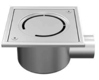 Bathroom drains 100 x100 horizontal DN32 Cerchio V2A