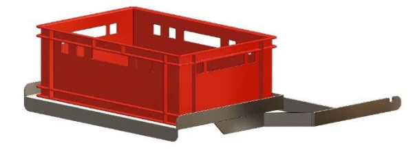 Swingloader Backsaver Abnehmbare Stütze für Kisten 600 x 400 mm