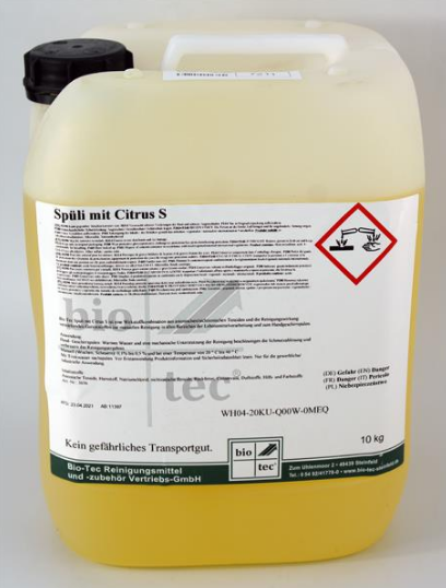 Dishwashing liquid with Citrus S 10 kg