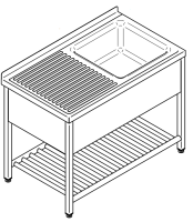 Spültisch 1200x700x900 Rost