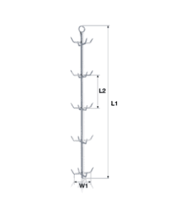 Thorn hook rod with eyelet