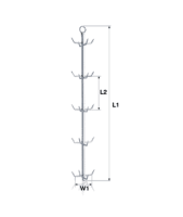 Thorn hook rod with eyelet