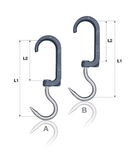 Kunststoff-Gleithaken