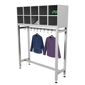 Garderobe mit Ablagefächern