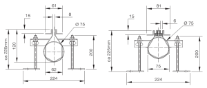 Slotted gutter system bathroom area