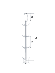 Mandrel hook rod with sliding hook upper part