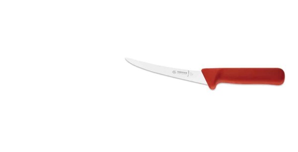 Ausbeinmesser 2539 gerader Griff, sehr flexibel - Rot, 15 cm