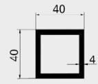 Square tube - 6000 mm