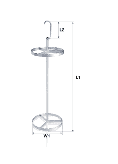 Hakenkranz mit Kerben - 420/420/420 mm