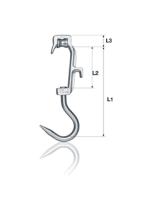 Rohrbahn-Rollhaken (Rind)